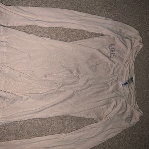 Long sleeve beige top from bershka